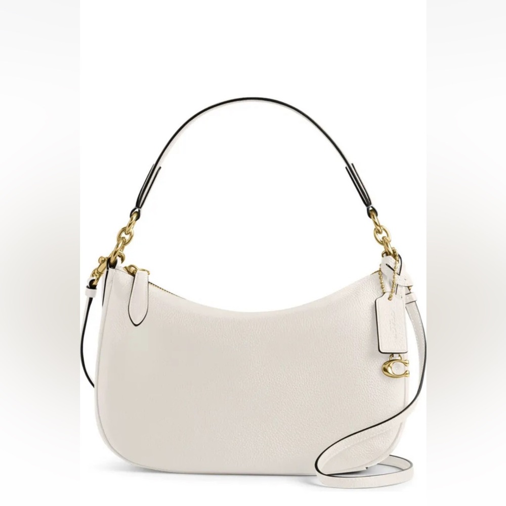 Coach Sutton Brass/Chalk 52548 Crossbody in Polished Pebble Leather